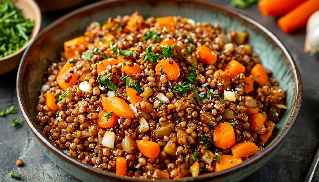 Гречневая каша с овощами
