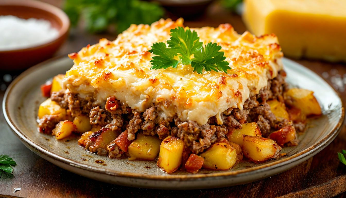 Картофельно-мясная запеканка
